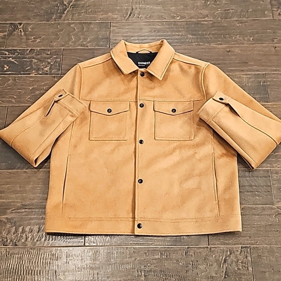 Express Men's Tan Lightweight Jacket sz xl - Picture 4 of 7